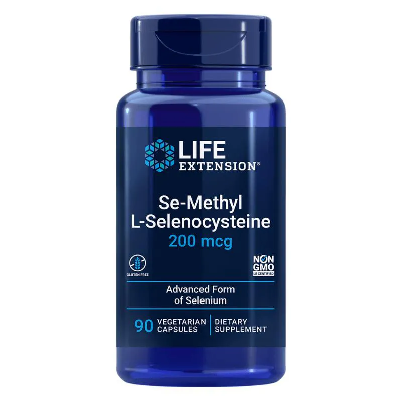 SE-METIL L-SELENOCISTEíNA 200MCG 90 CáPSULAS LIFE EXTENSION SEM Sabor