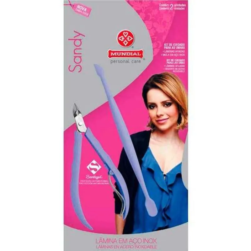 ALICATE CUTICULA SANDY LILAS MUNDIAL REF:756