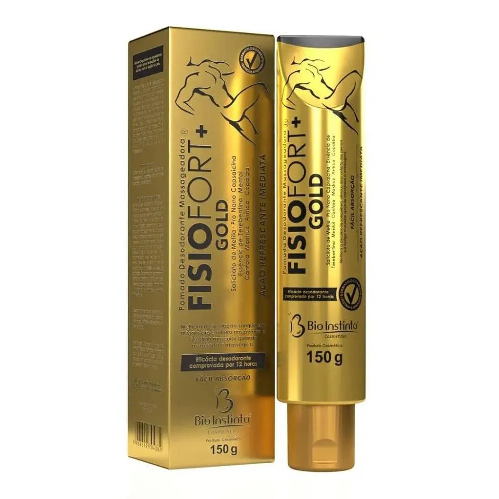 FISIOFORT + GOLD POMADA MASSAGEM BIO INSTINTO 150G