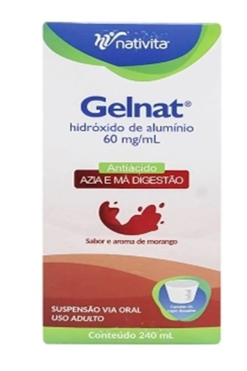 GELNAT HIDROXIDO ALUMINIO MORANGO 100ML NATIVITA