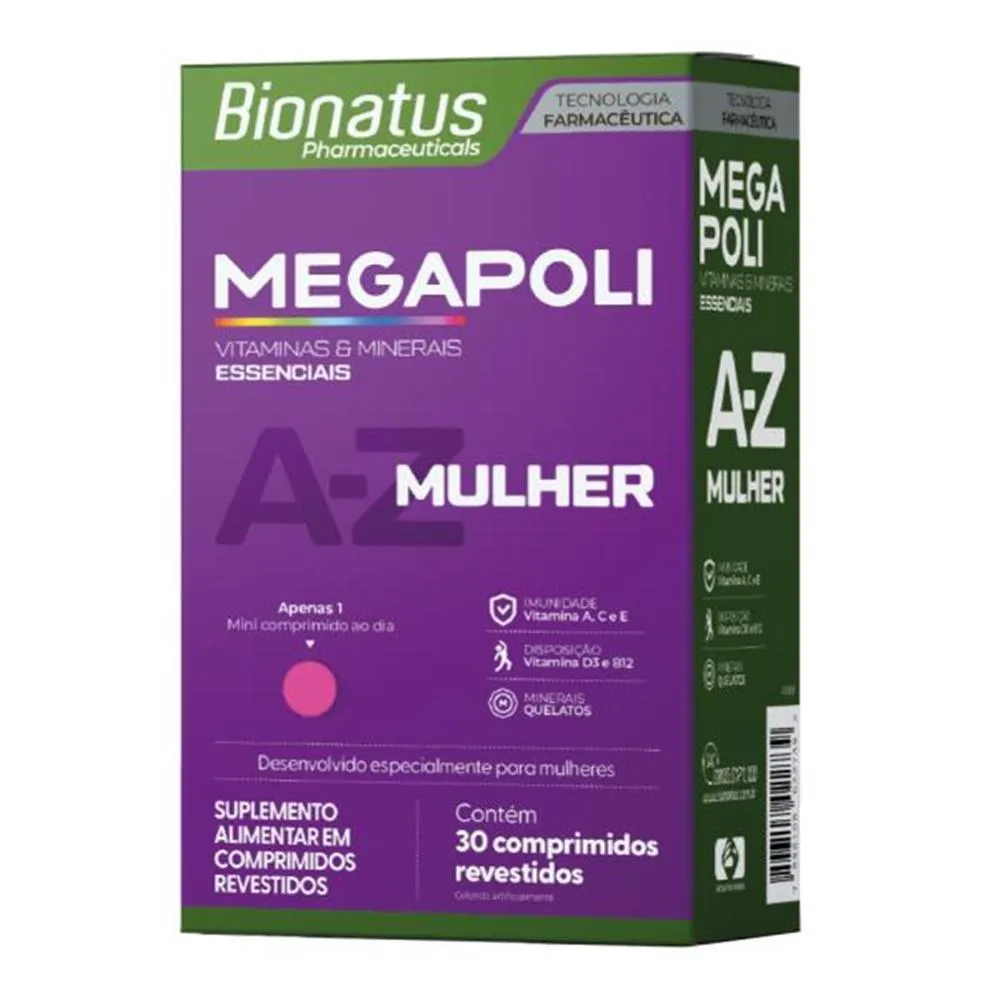 MEGAPOLI A-Z MULHER 30CPR BIONATUS