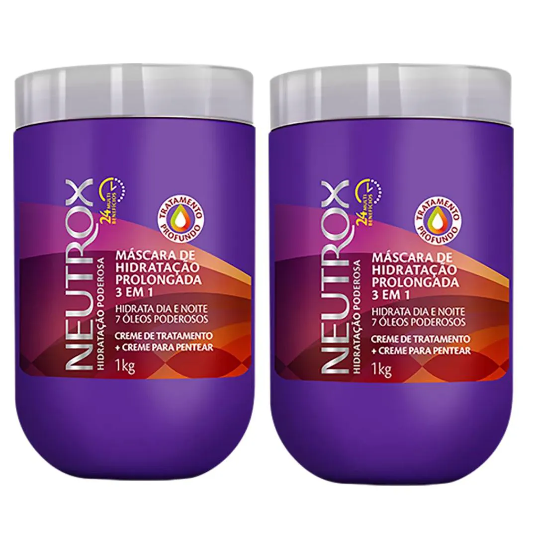 CREME NEUTROX 24 MULTIBENEFíCIOS 3 EM 1 1KG - 2 UNIDADES