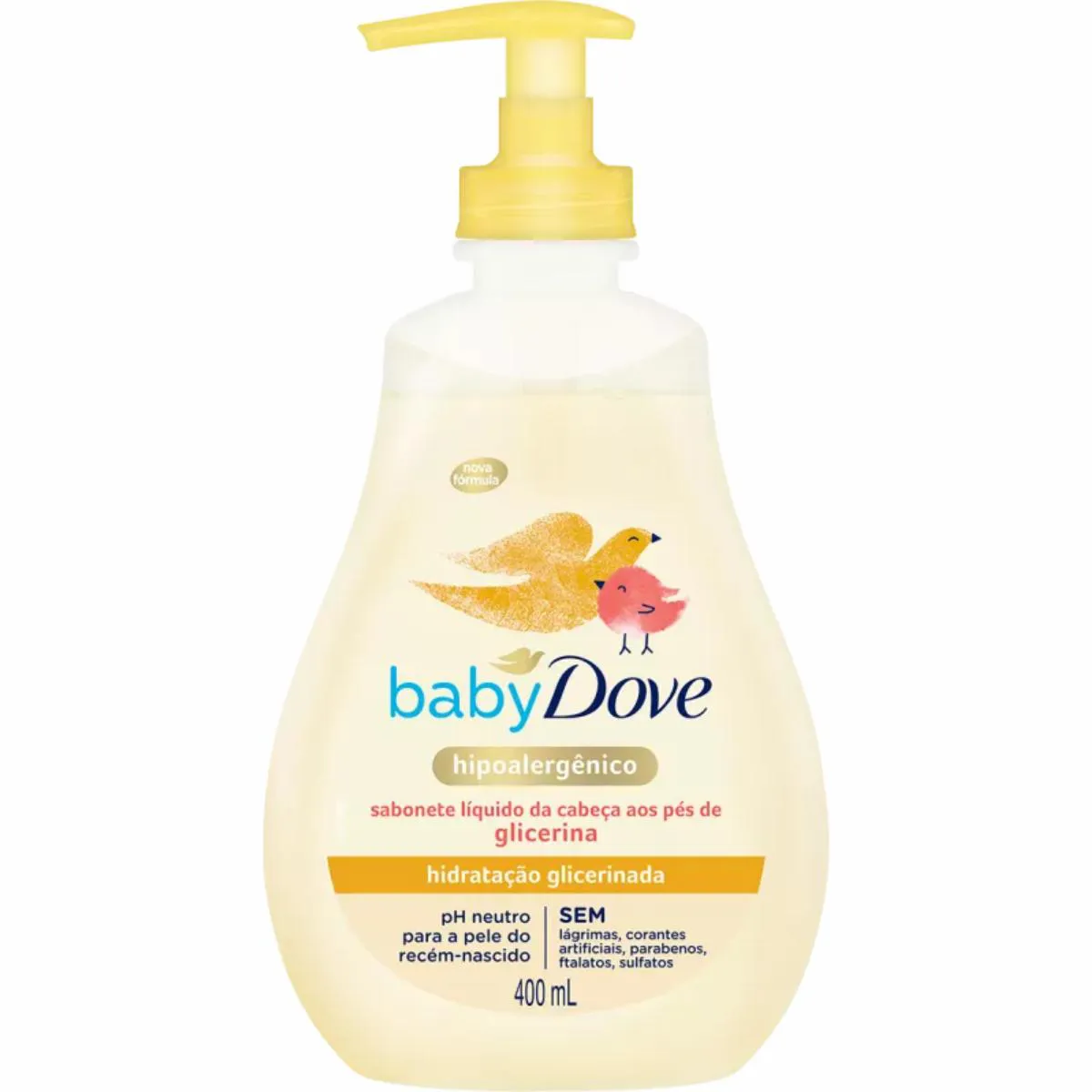 SABONETE LíQUIDO DOVE HIDRATAçãO GLICERINADA HIPOALERGêNICO 400ML