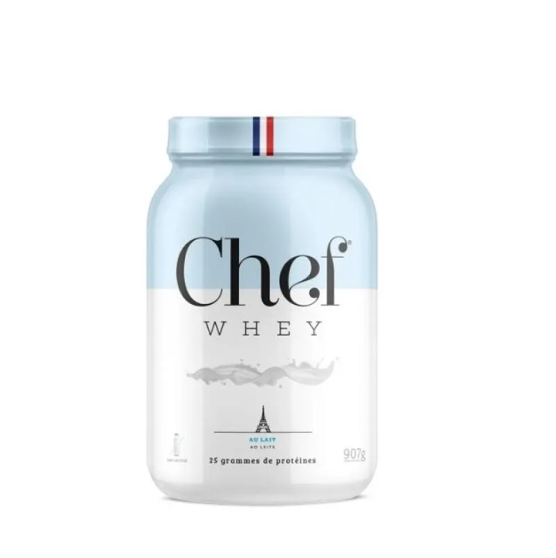 CHEF WHEY (907G) - SABOR: AO LEITE