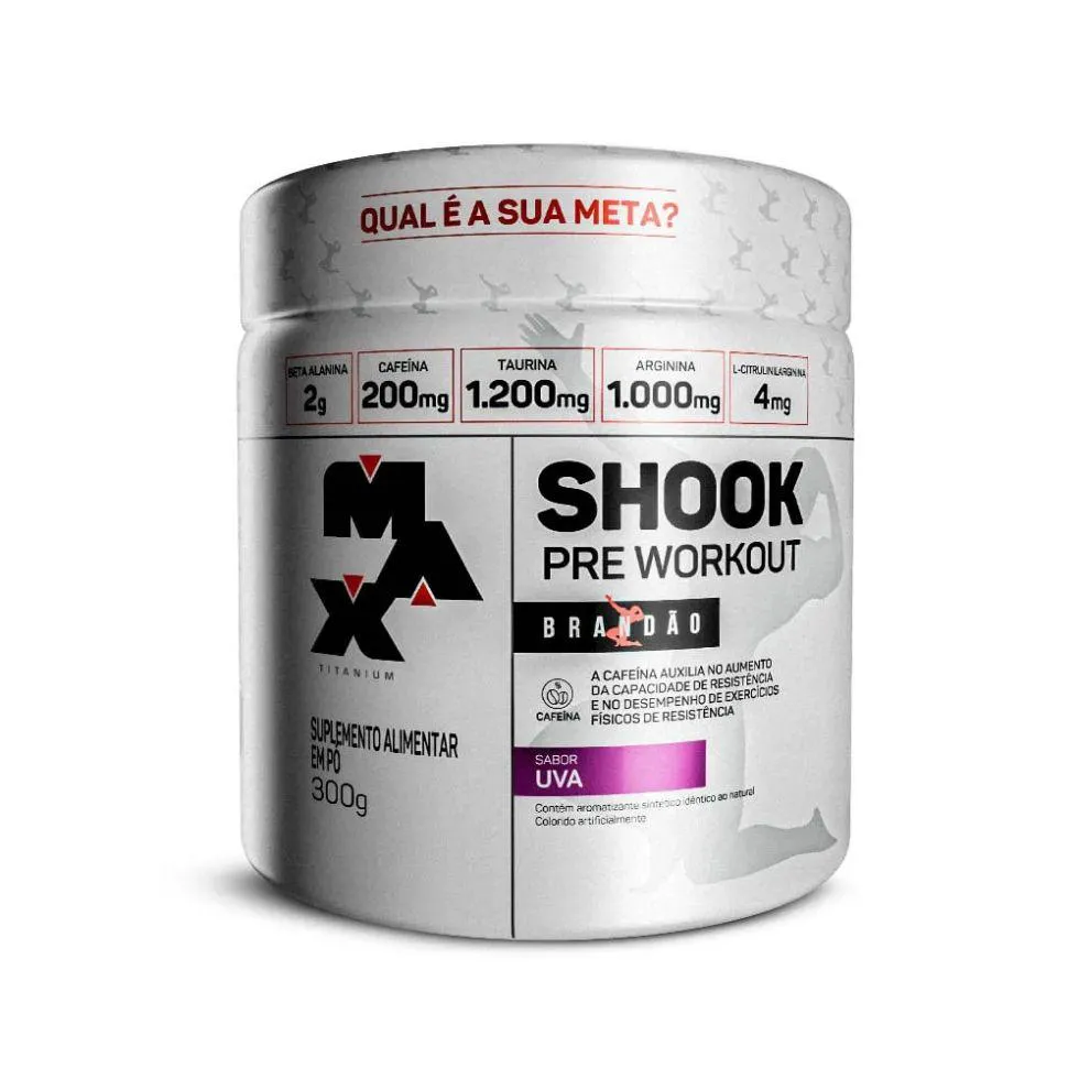 SHOOK PRé-WORKOUT LINHA RAFAEL BRANDãO POTE (300G) - SABOR: UVA