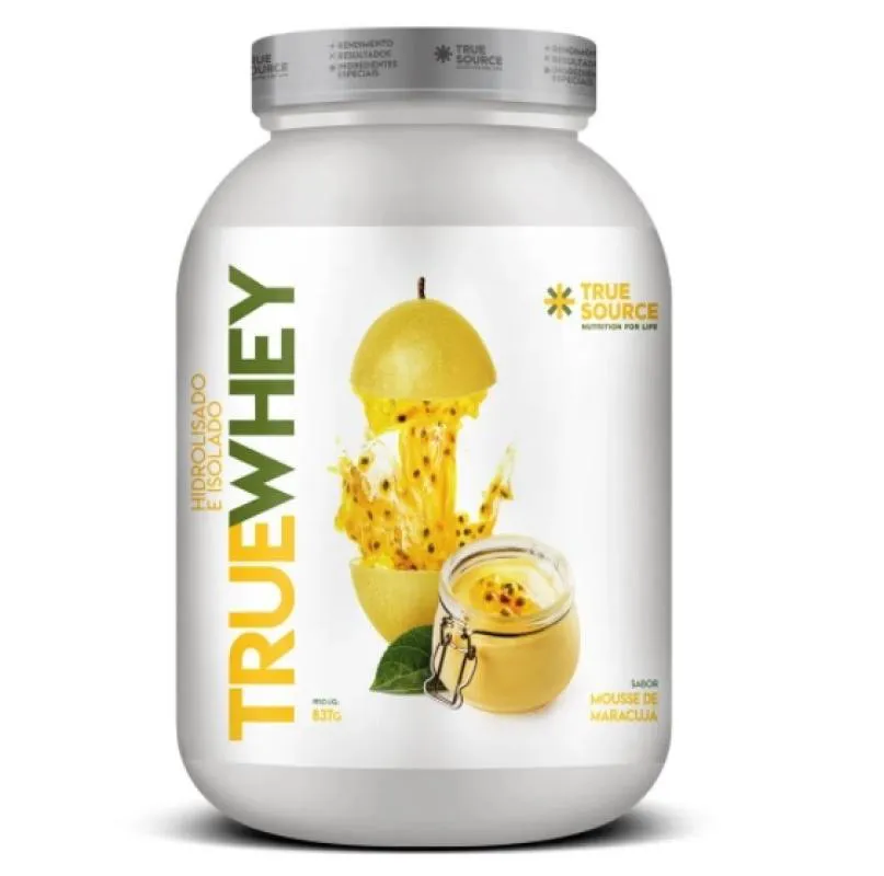 TRUE WHEY (837G) - HIDROLISADO E ISOLADO - SABOR: MOUSSE DE MARACUJá