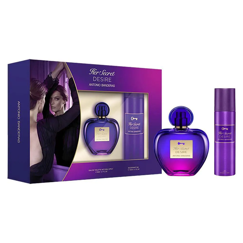 KIT BANDERAS HER SECRET DESIRE EDT PERF FEM 80ML + DEO 150ML
