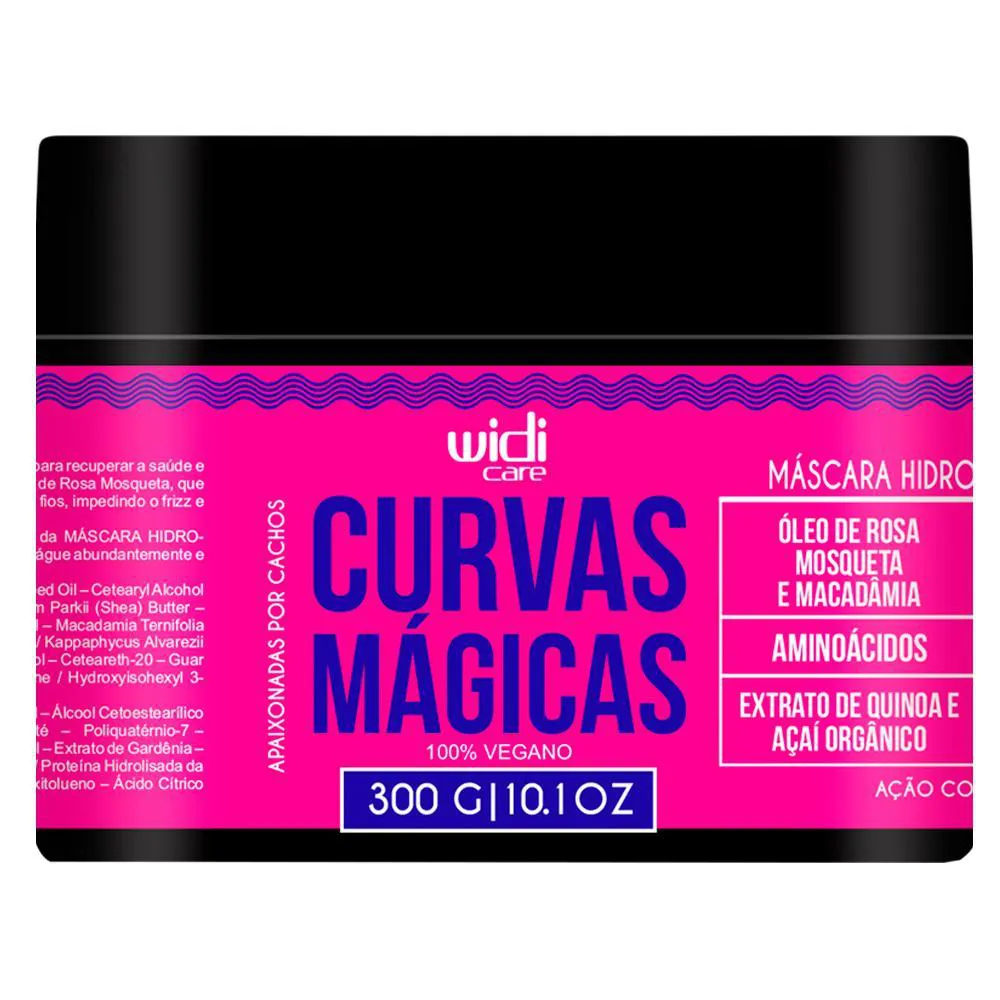 WIDE CARE HIDRO-RECONSTRUTORA AçãO CONDICIONANTE CURVAS MáGICAS MáSCARA 300G