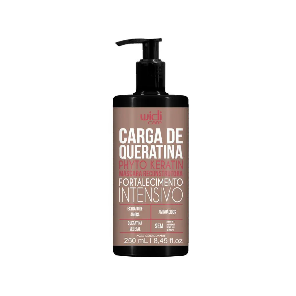 WIDI CARE CARGA DE QUERATINA PHYTO KERATIN AçãO CONDICIONANTE MáSCARA 250ML