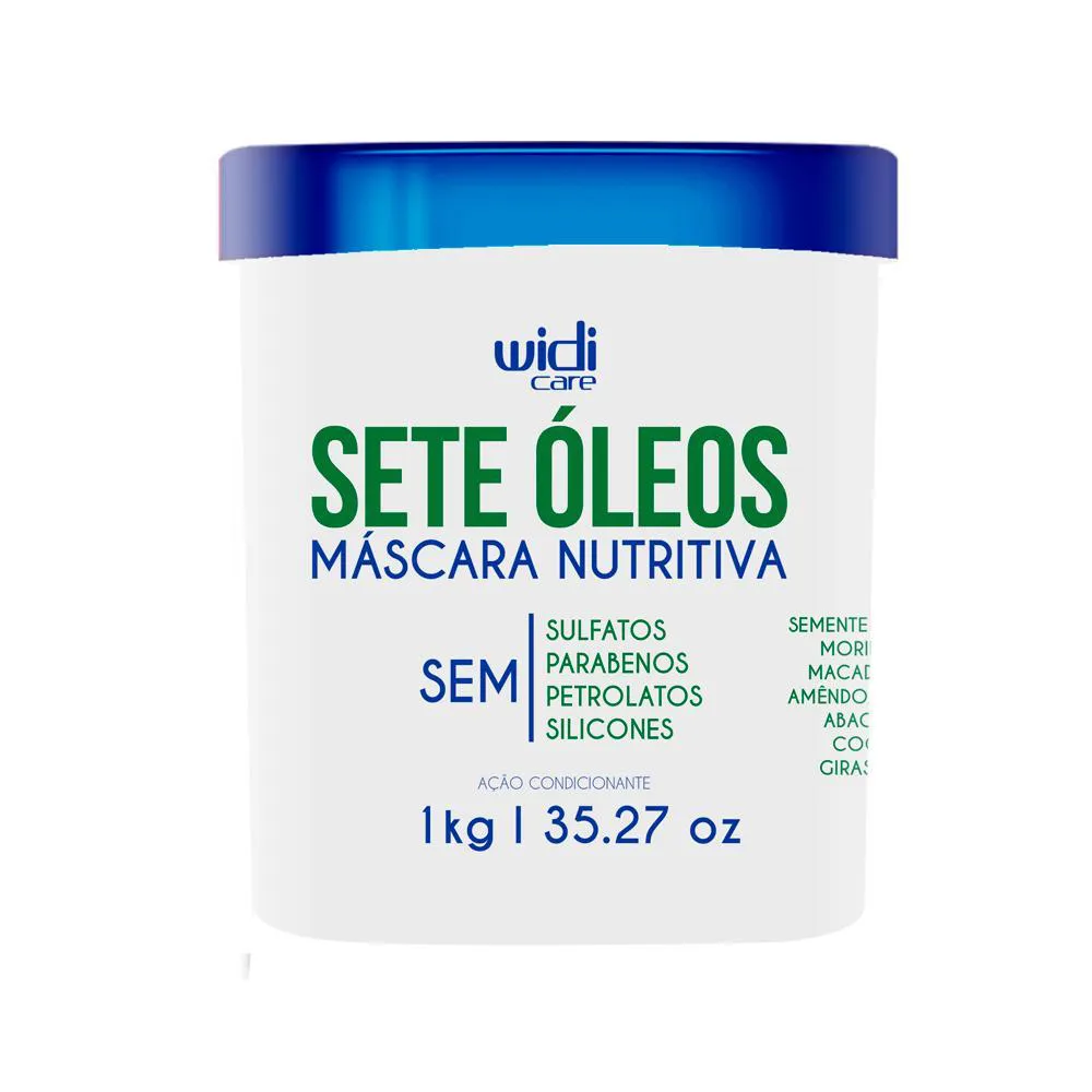 WIDI CARE SETE ÓLEOS NUTRITIVA AçãO CONDICIONANTE MáSCARA 1KG