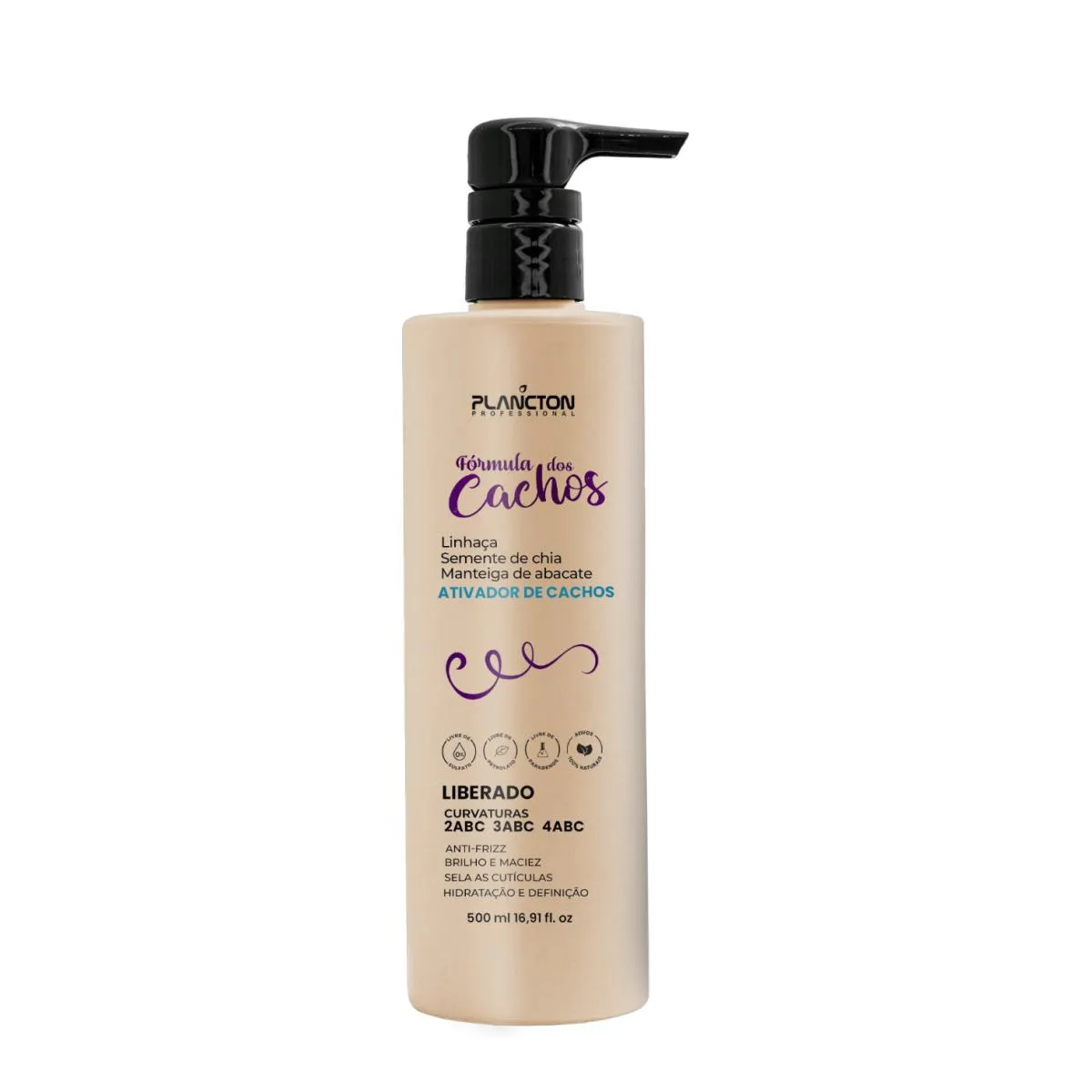 ATIVADOR PARA CABELOS CACHEADOS - NOVA FóRMULA DOS CACHOS - PLANCTON PROFISSIONAL - 500ML