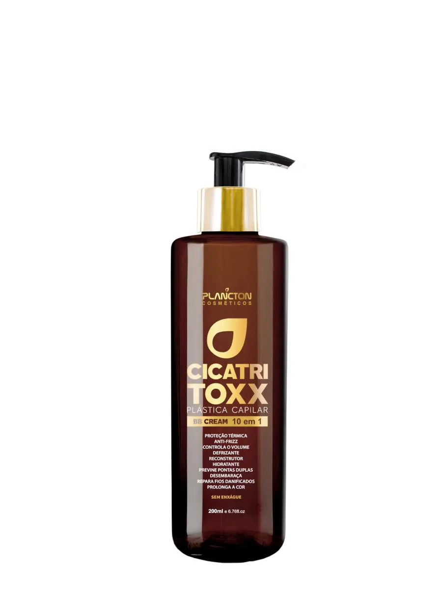 BB CREAM PLáSTICA CAPILAR CICATRITOXX - 10 EM 1 PLANCTON PROFISSIONAL 200ML