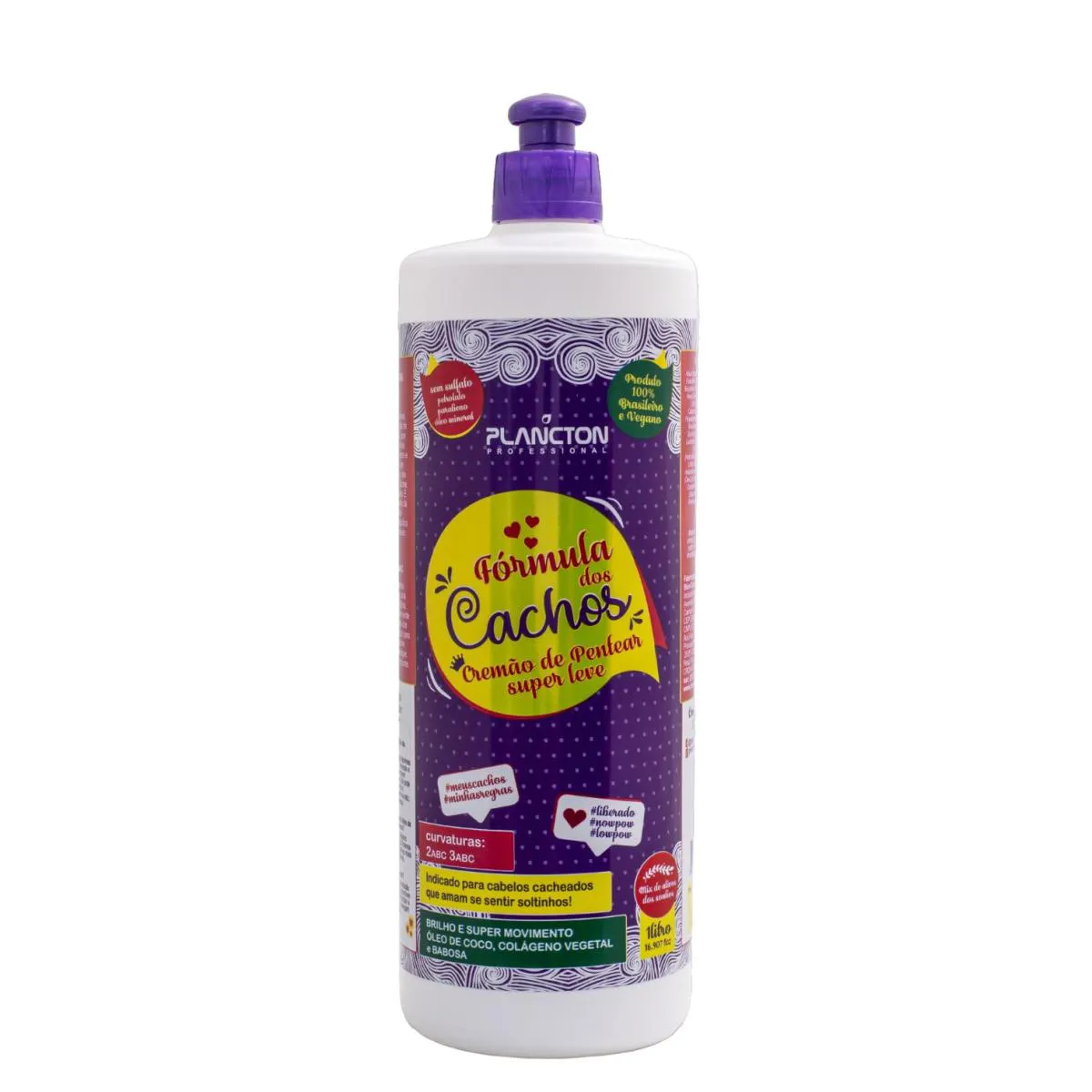CREME PARA PENTEAR CABELOS CACHEADOS FóRMULA DOS CACHOS - CREMãO PLANCTON PROFISSIONAL - 1LT