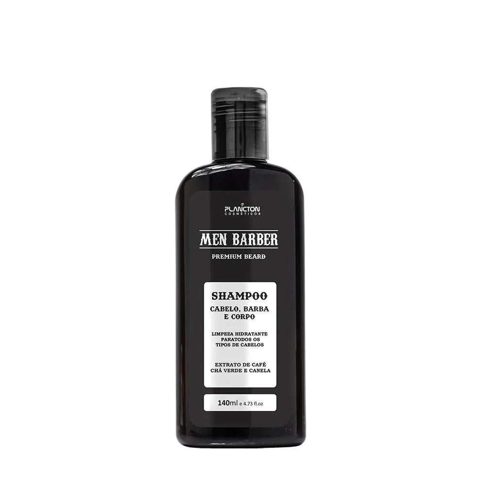 SHAMPOO 3 EM1 MEN BARBER  PREMIUM BEARD - PLANCTON PROFISSIONAL PROFISSIONAL - 140 ML