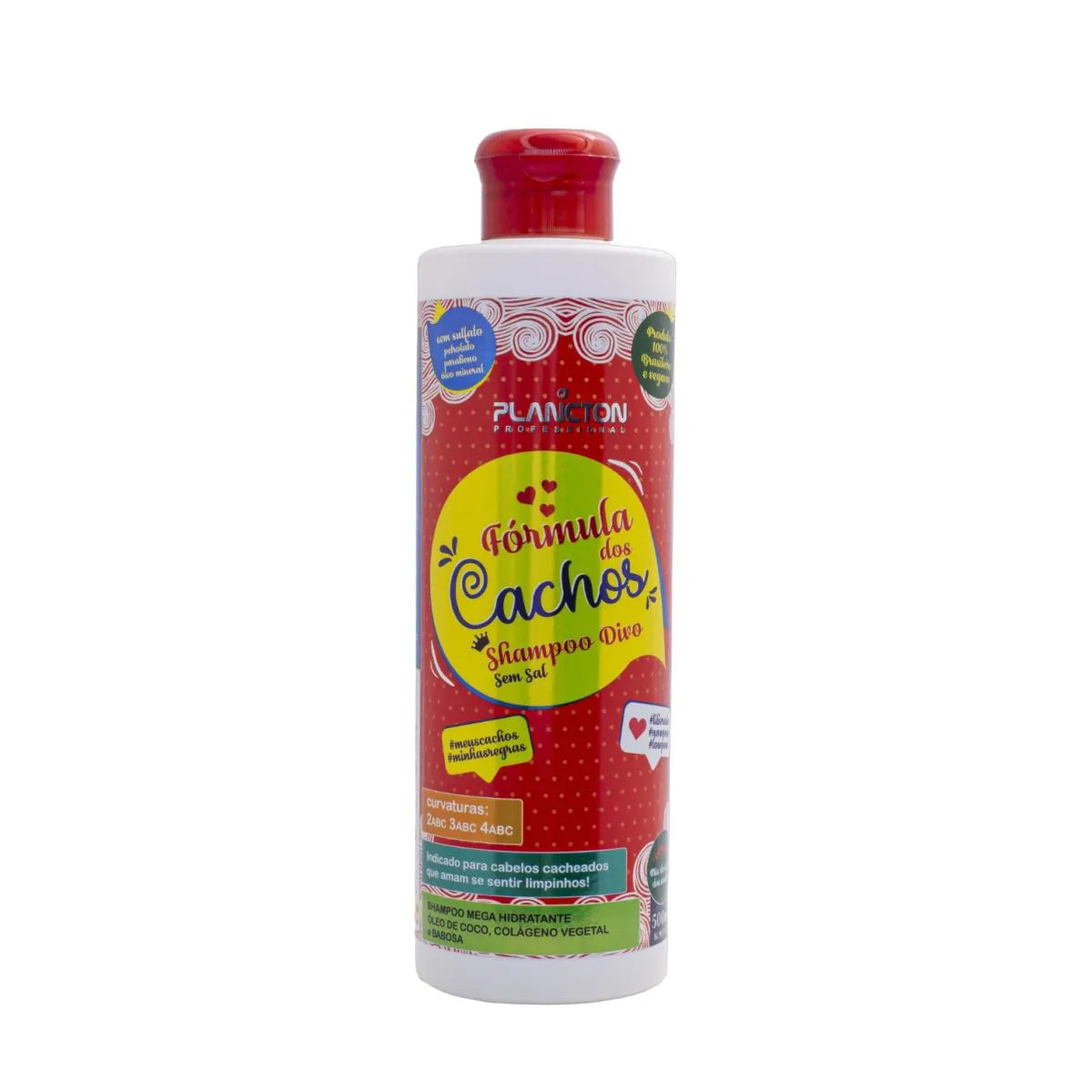 SHAMPOO PARA CABELOS CACHEADOS DIVO -FóRMULA DOS CACHOS - PLANCTON PROFISSIONAL - 500ML