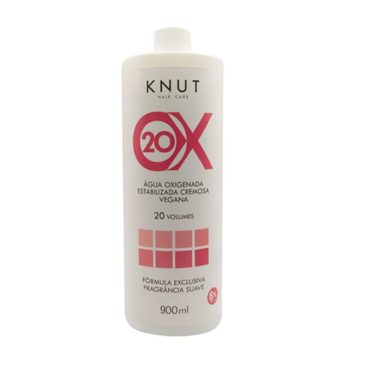 ÁGUA OXIGENADA 20 VOLUMES ESTABILIZADA VEGANA KNUT 900ML