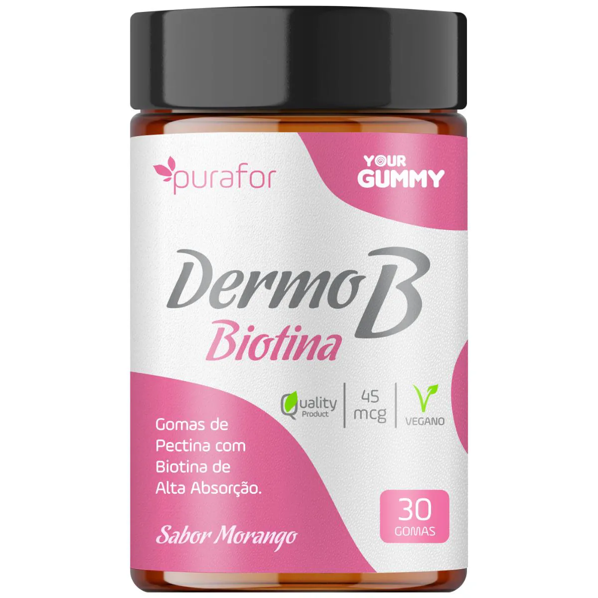 DERMO B BIOTINA 30 GOMAS - PURAFOR Neutro