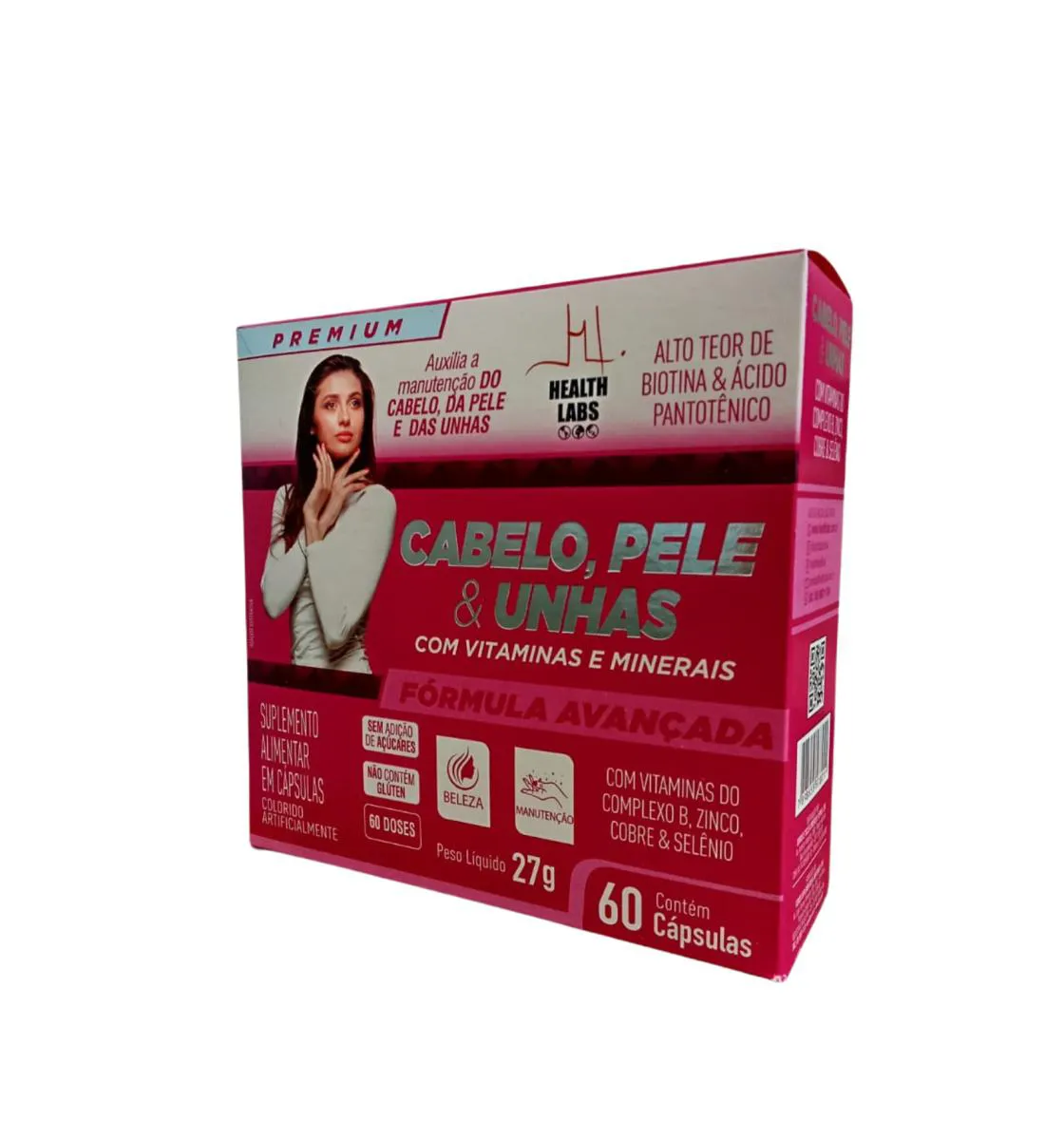 CABELO PELE E UNHAS 60 CAPS HEALTH LABS - ORIGINAL