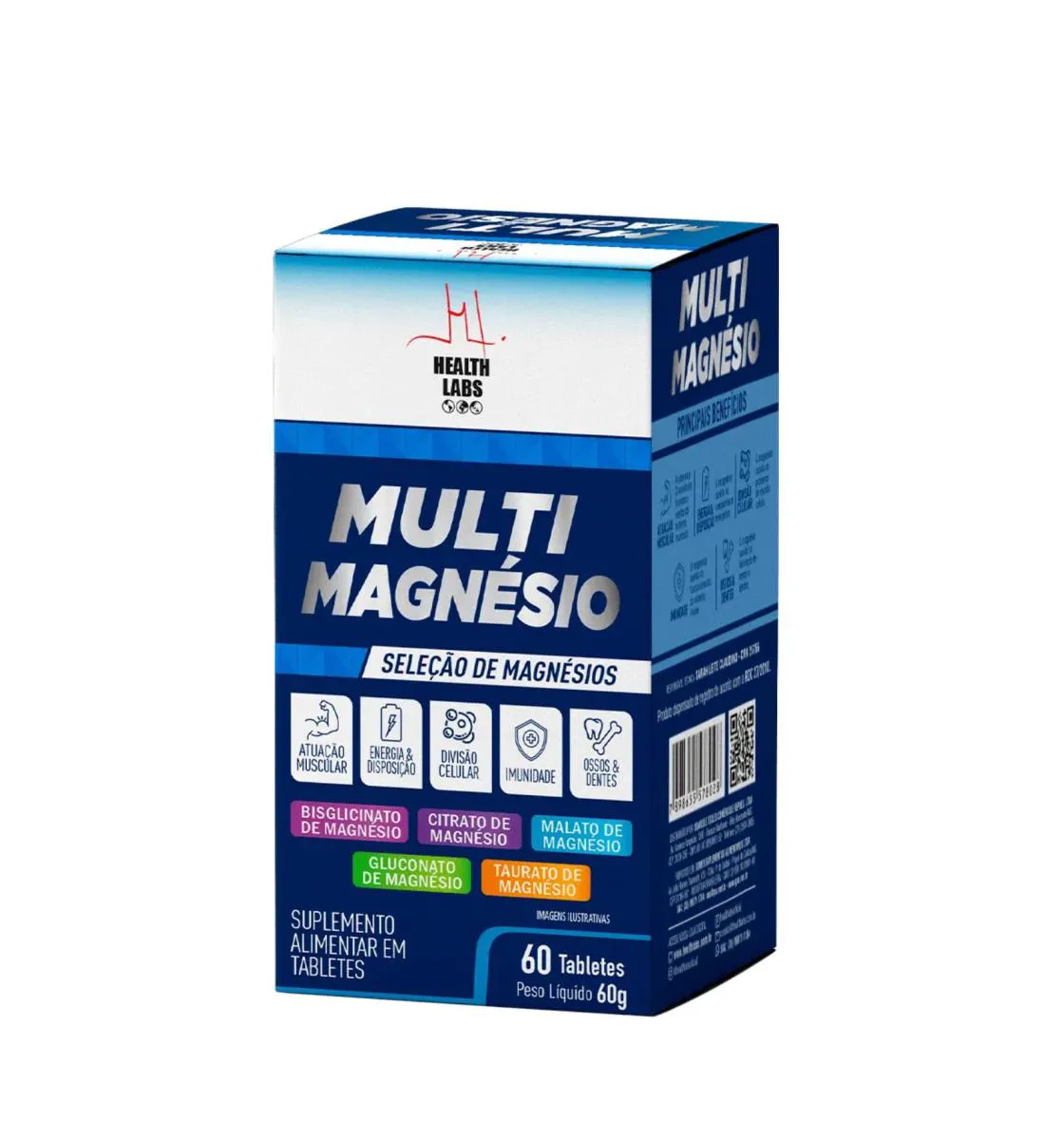 MULTI MAGNéSIO 60 TABLETES HEALTH LABS - ORIGINAL