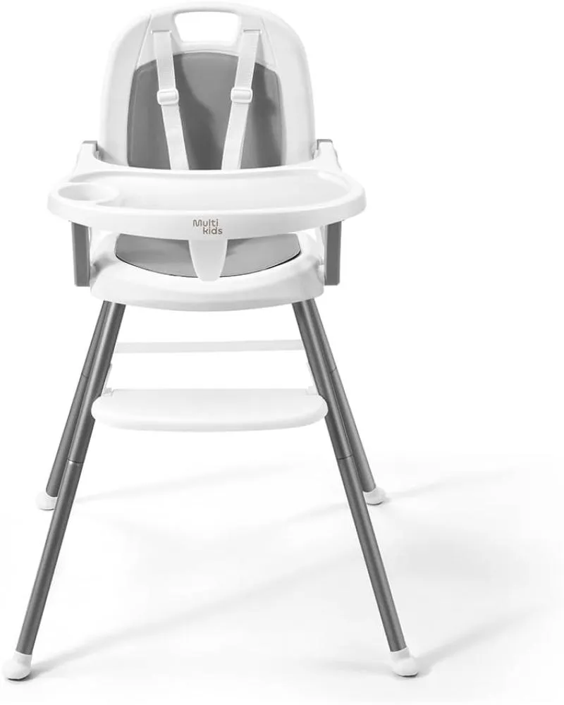 CADEIRA DE ALIMENTAçãO BERRY 3 EM 1 CINZA MULTIKIDS BABY - BB391