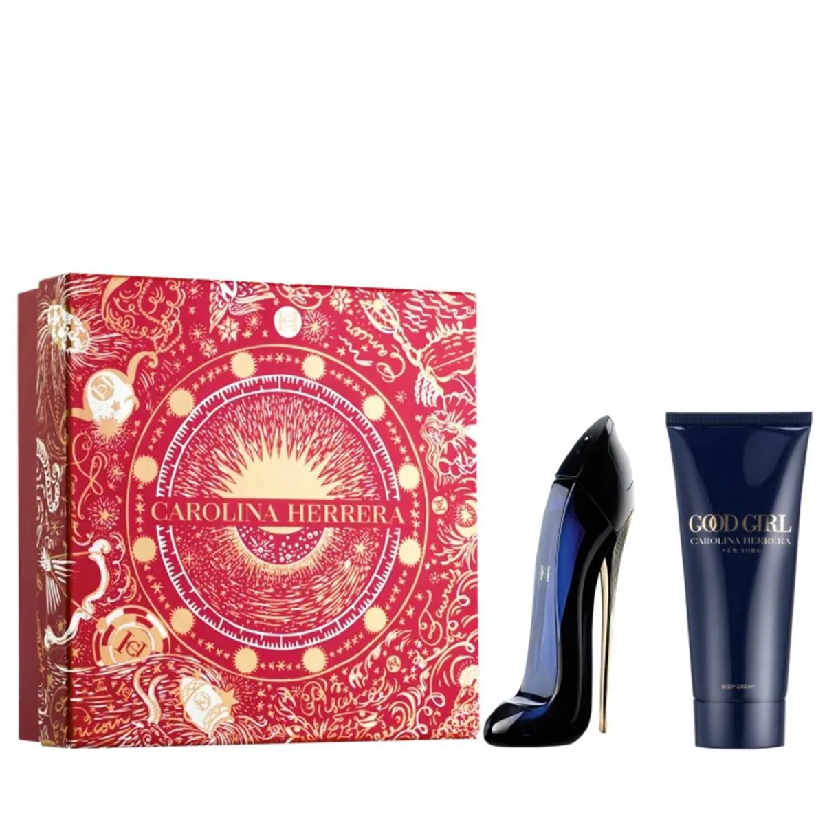 CONJUNTO GOOD GIRL CAROLINA HERRERA COFFRET PERFUME FEMININO 80ML + CREME CORPORAL