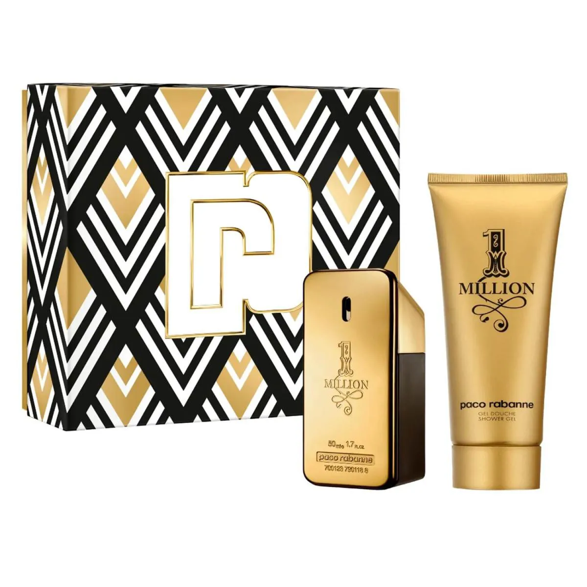 KIT PACO RABANNE 1 MILLION MASCULINO EDT 50ML + GEL DE BANHO 100ML