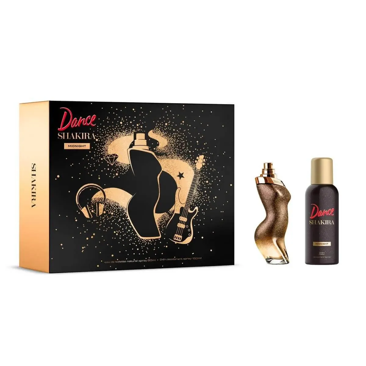 KIT SHAKIRA DANCE MIDNIGHT FEMININO EAU DE TOILETTE 80ML + DESODORANTE 150ML
