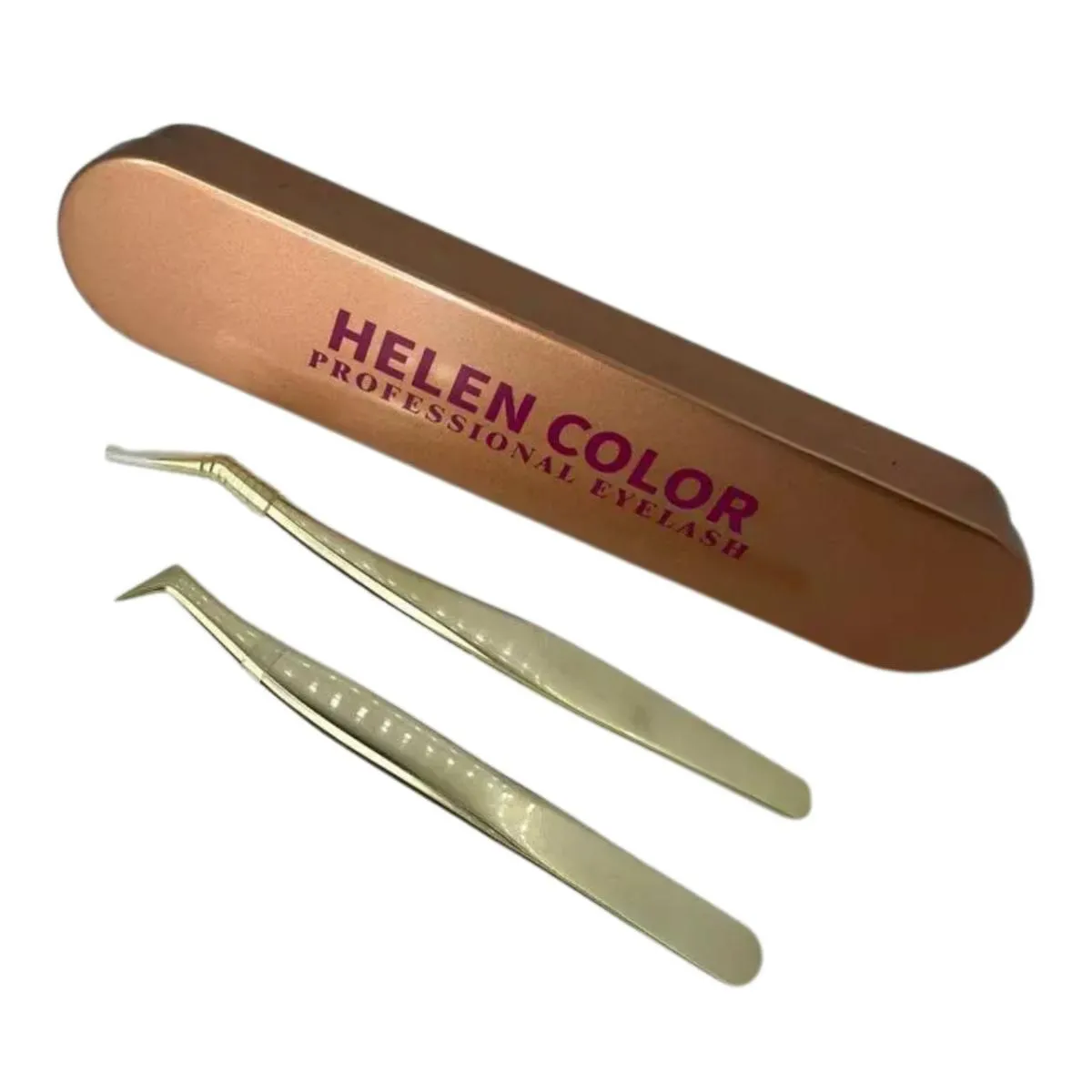 KIT 2 PINçAS PARA ALONGAMENTO DE CíLIOS  - HELEN COLOR