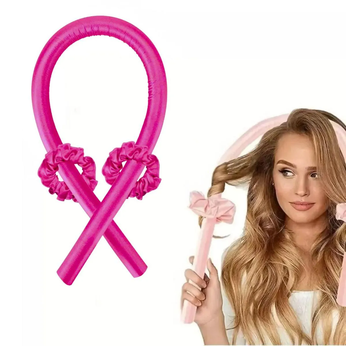 KIT MODELADOR DE CACHOS DE CETIM PINK