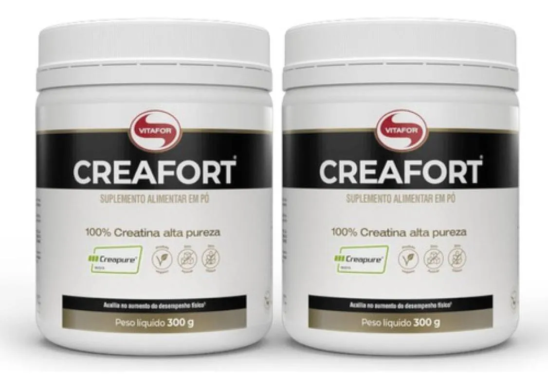 KIT 2 CREATINA CREAPURE 300G VITAFOR TOTAL 600G