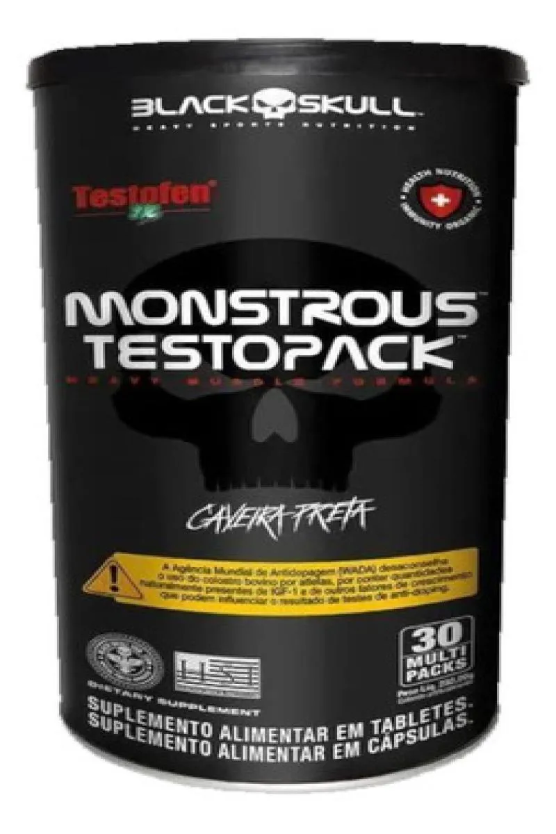 MONSTROUS TESTOPACK 30 PACKS BLACK SKULL C/ TESTOFEN