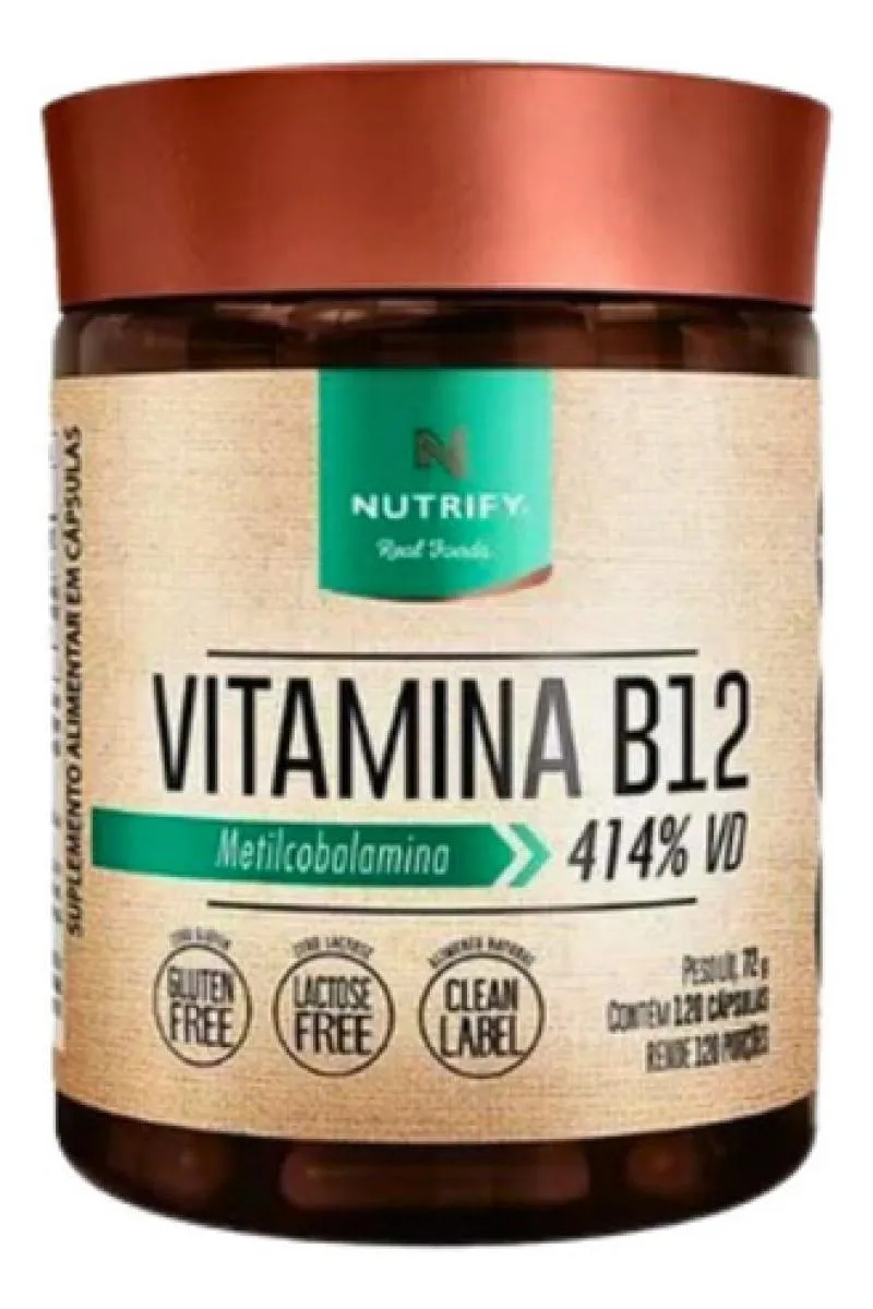 VITAMINA B12 METILCOBALAMINA 414% VD 120 CAPS NUTRIFY