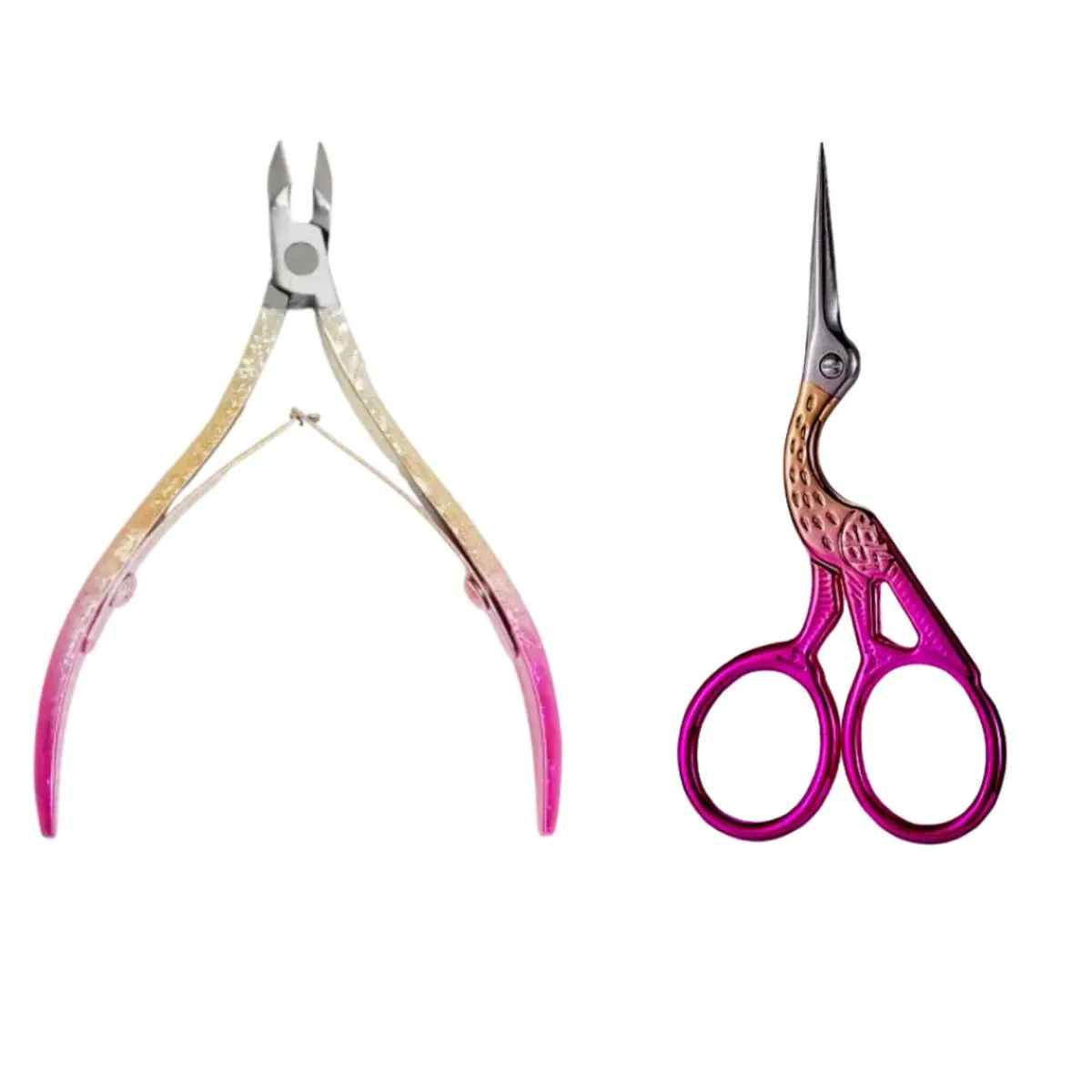 KIT TESOURA DE ALFAIATARIA E ALICATE CUTíCULA UNHAS MANICURE