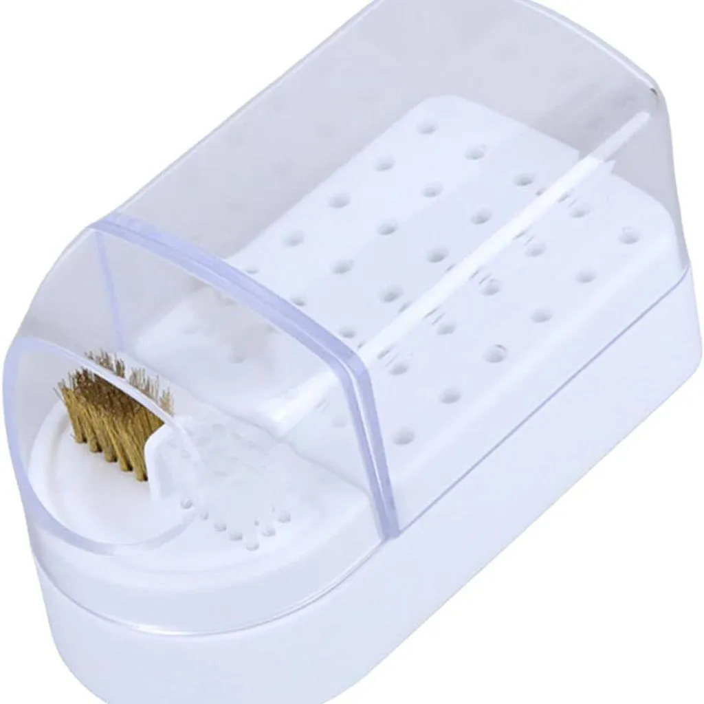 PORTA BROCAS ALONGAMENTO UNHAS COM LIXA LIMPEZA E TAMPA