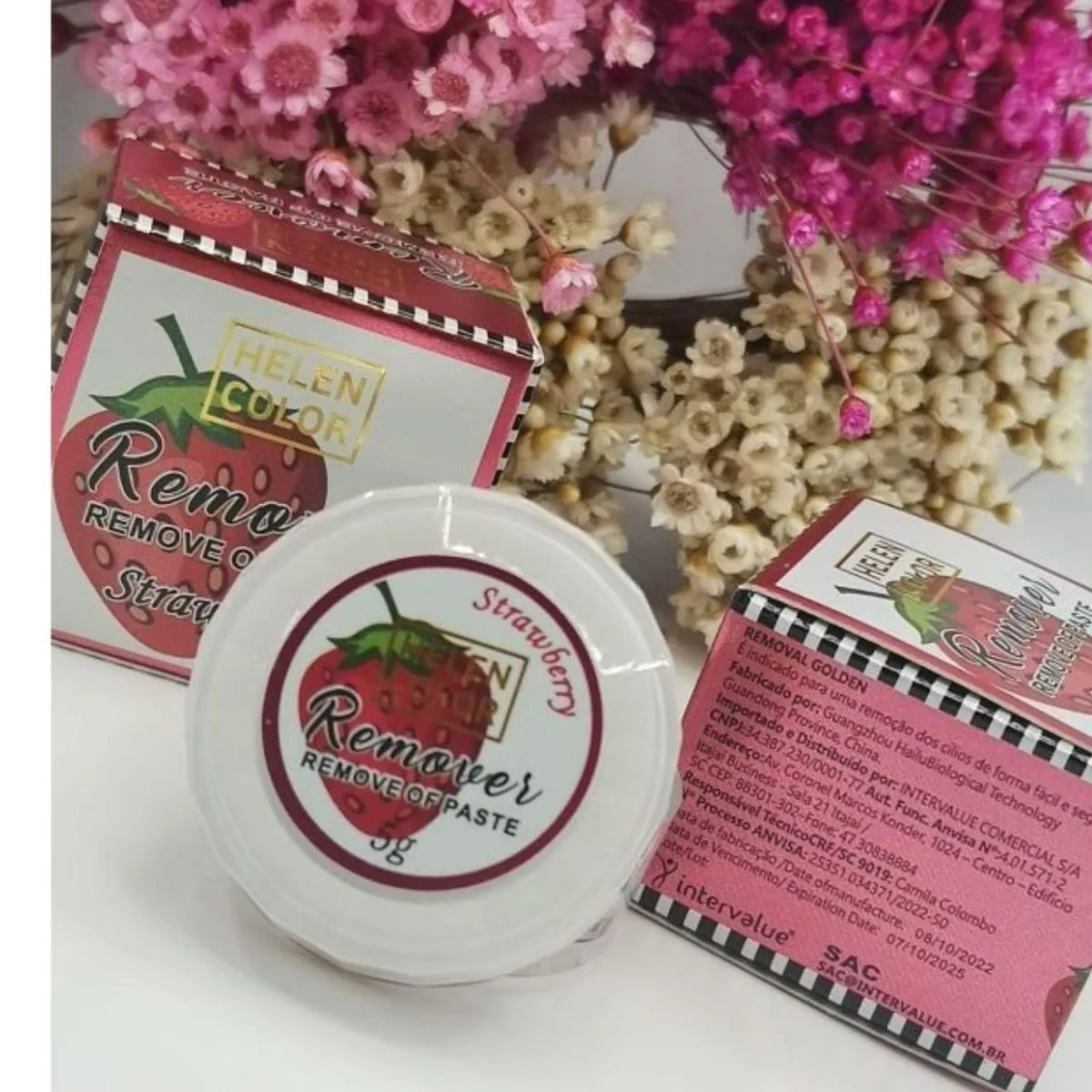 REMOVEDOR DE CíLIOS EM CREME 5G MORANGO - HELEN COLOR