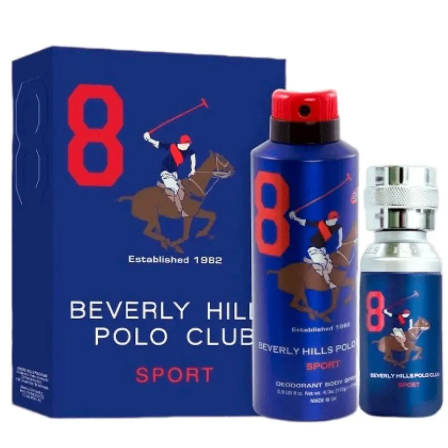 KIT BEVERLY HILLS POLO CLUB FOR MEN Nº 8 ( PERFUME EDT 50ML + BODY SPRAY 175ML )
