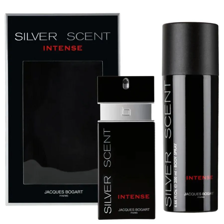 KIT SILVER SCENT INTENSE ( PERFUME EDT 100ML + BODY SPRAY 200ML )