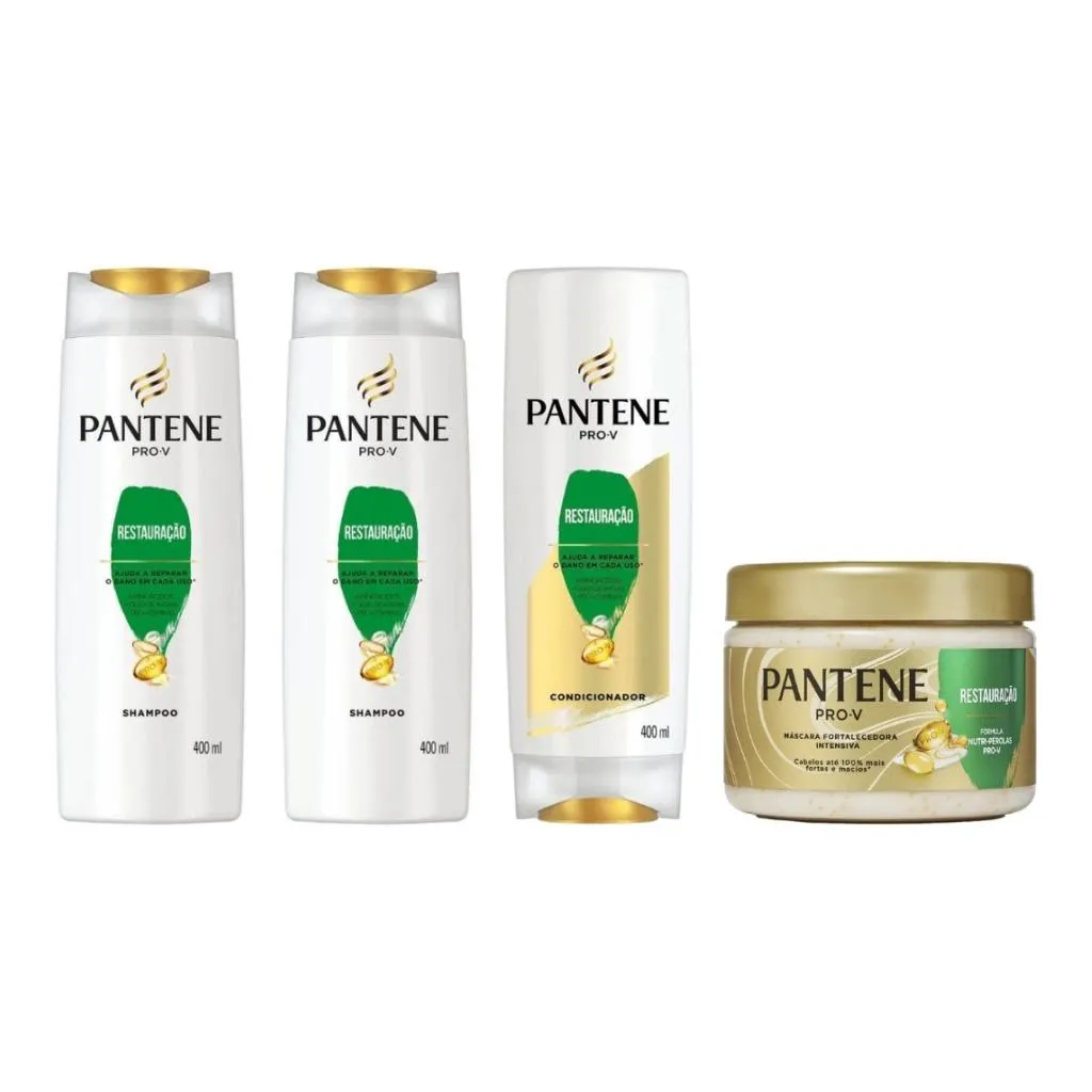 KIT PANTENE RESTAURAçAO 2 SHAMPOO 400ML+COND 400ML+MASC 270G