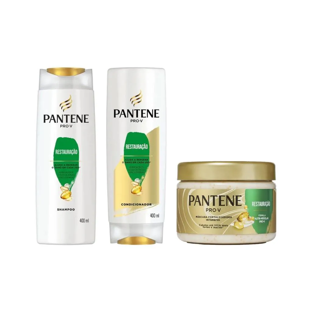 KIT PANTENE RESTAURAçAO SHAMPOO 400ML+1 COND 400ML+MASC 270G