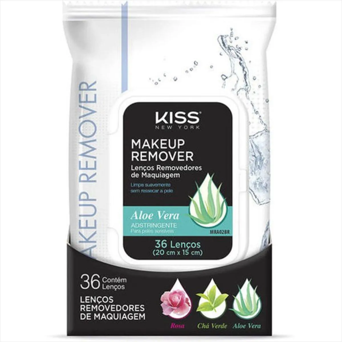 KIT KISS NY ALOE VERA MáSCARA FACIA+LENçO DEMAQUILANTE