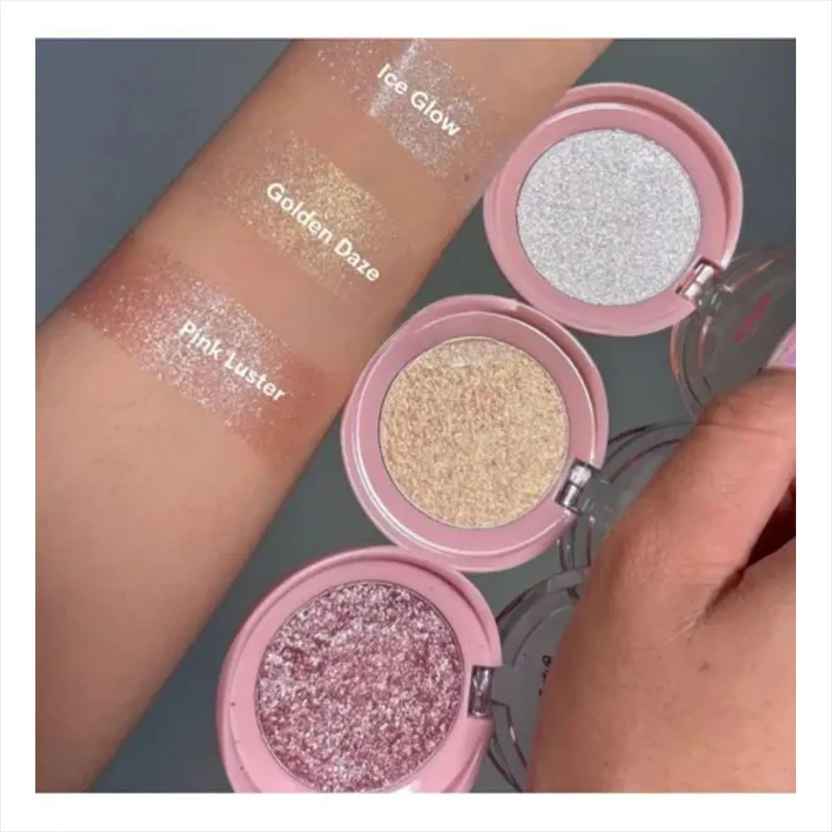 KIT RUBY ROSE DELINEADOR GLITTER PEARLY+ILUMINADOR PINK LUSTER