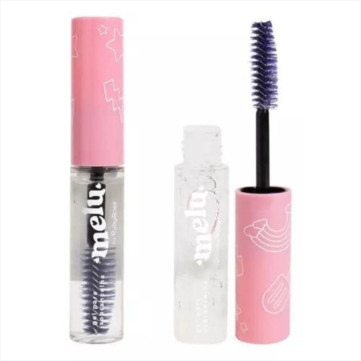 KIT RUBY ROSE GEL SOBRANCELHA MELU+CANETA DELINEADORA PRETA GLASS
