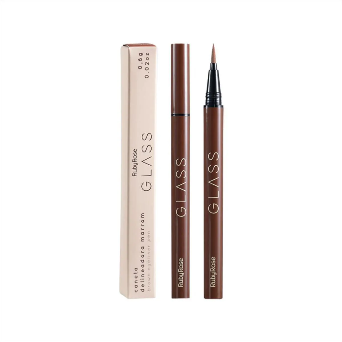 RUBY ROSE CANETA DELINEADORA MARROM LIGHT BROWN GLASS HB5271 0,6G