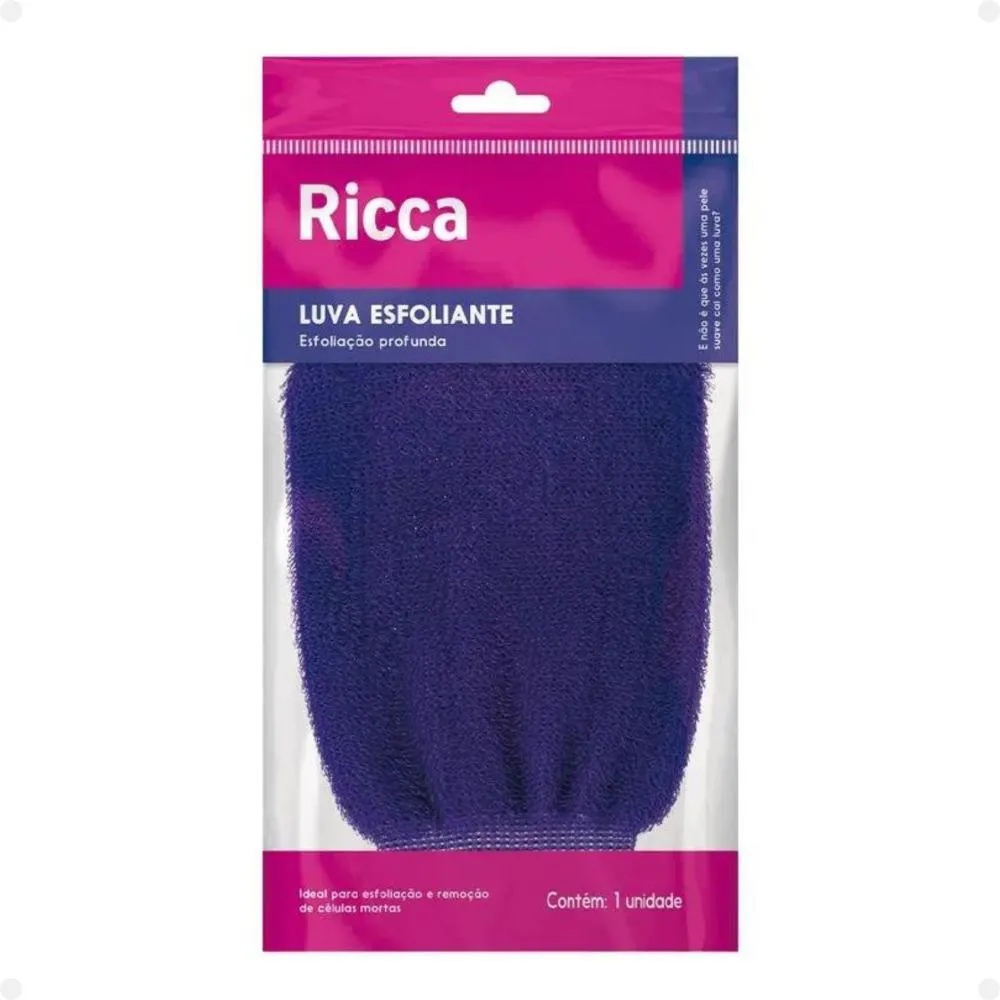 LUVA ESFOLIANTE CORPORAL RICCA ROXA CóD.3442