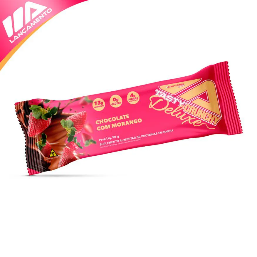 TASTY CRUNCHY DELUXE 50G - CHOCOLATE C/ MORANGO - ADAPTOGEN