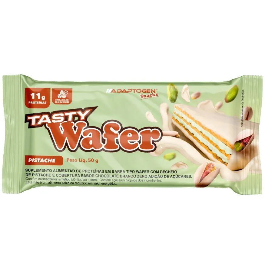 TASTY WAFER SNACKS 50G - SEM AD AÇUCAR - ADAPTOGEN PISTACHE
