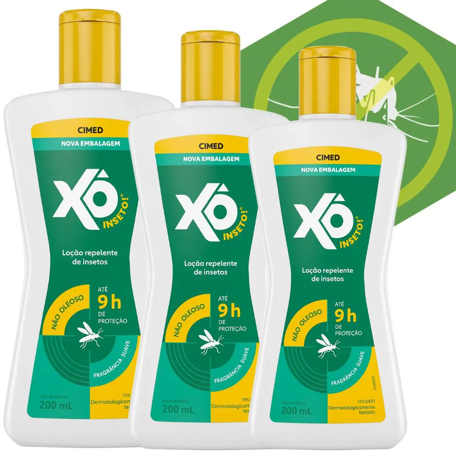 XO INSETO REPELENTE  LOÇÃO KIT COM 3 - CIMED
