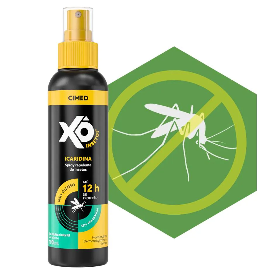 XO INSETO SPRAY ICARIDINA CIMED 100ML DURAÇÃO 12H ADULTO E INFANTIL