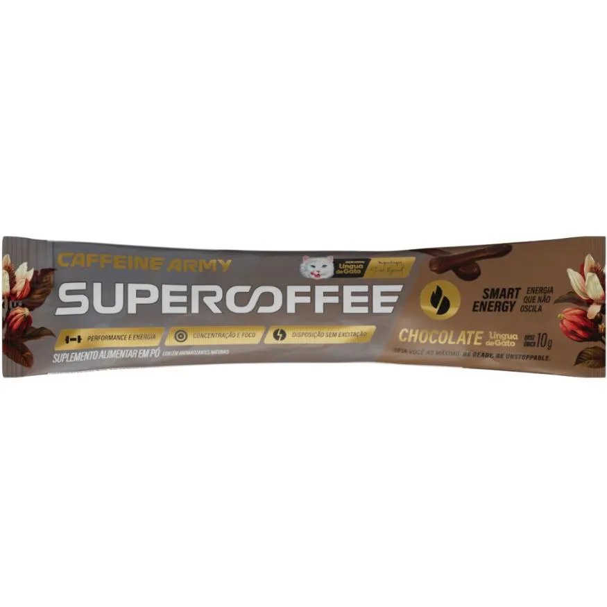 SACHE SUPER COFFEE LINGUA DE GATO 10G SABOR CHOCOLATE