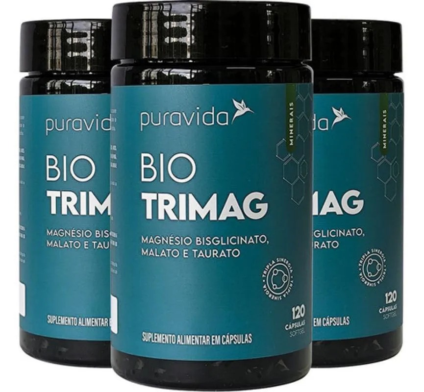 BIO TRI MAGUINéSIO 3 X 120 CáPSULAS PURAVIDA